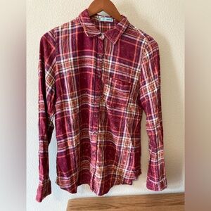 Maurices Women’s Plaid Lightweight Button Down Shirt